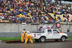 The track is swept clean of debris