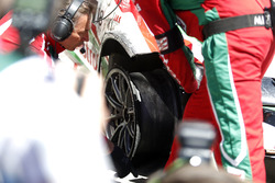 The car of Tiago Monteiro, Honda Racing Team JAS, Honda Civic WTCC after his crash