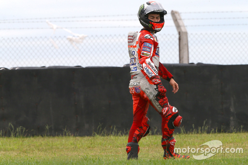 Sturz: Jorge Lorenzo, Ducati Team