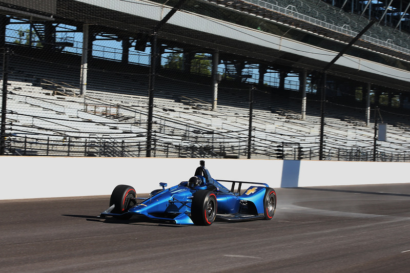 Juan Pablo Montoya testing the 2018 Chevrolet IndyCar