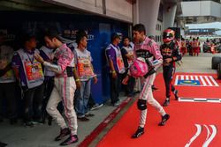 Sergio Pérez, Sahara Force India, Esteban Ocon, Sahara Force India y Pierre Gasly, Scuderia Toro Ros