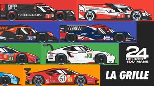 La parrilla de salida de las 24 horas de Le Mans 2020