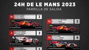 Parrilla de salida de las 24h de Le Mans 2023