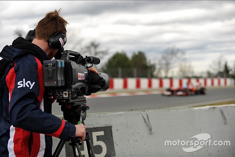 Un caméraman Sky Sports F1