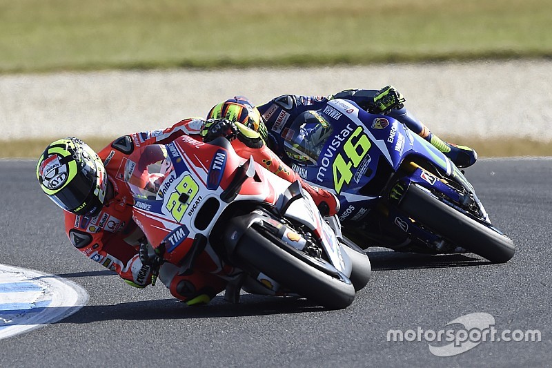 Andrea Iannone, Ducati Team et Valentino Rossi, Yamaha Factory Racing