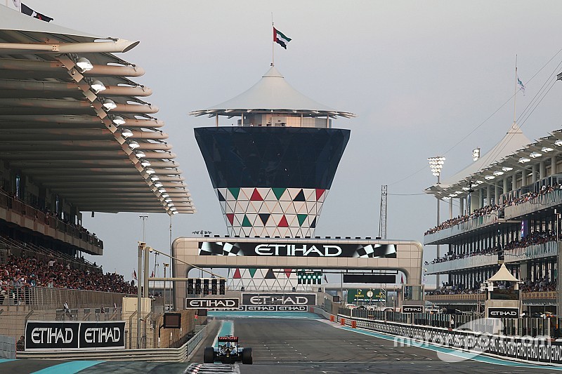 Startopstelling Grand Prix van Abu Dhabi