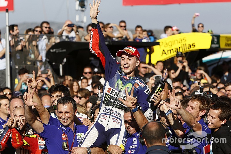 Winnaar en wereldkampioen MotoGP 2015 Jorge Lorenzo, Yamaha Factory Racing