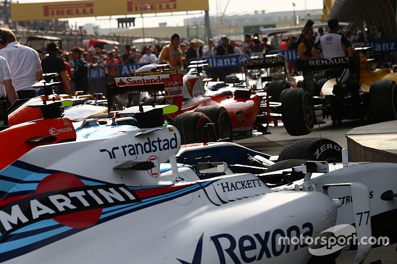 Cars after the race in parc ferme