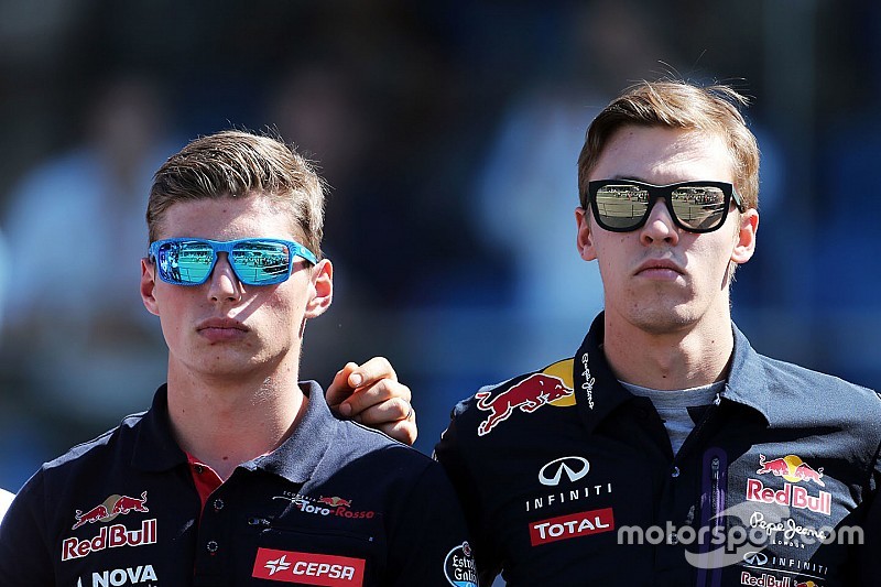 Max Verstappen, Scuderia Toro Rosso e Daniil Kvyat, Red Bull Racing