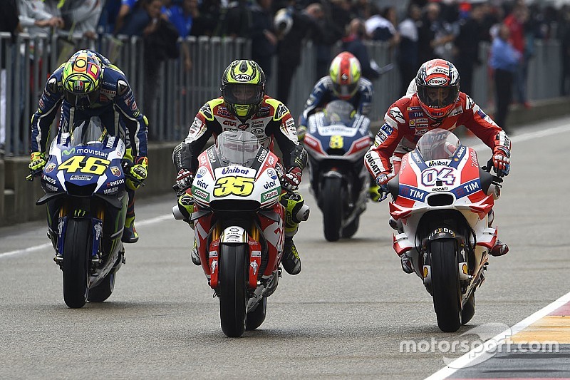 Cal Crutchlow, Team LCR Honda, Andrea Dovizioso, Ducati Team and Valentino Rossi, Yamaha Factory Rac