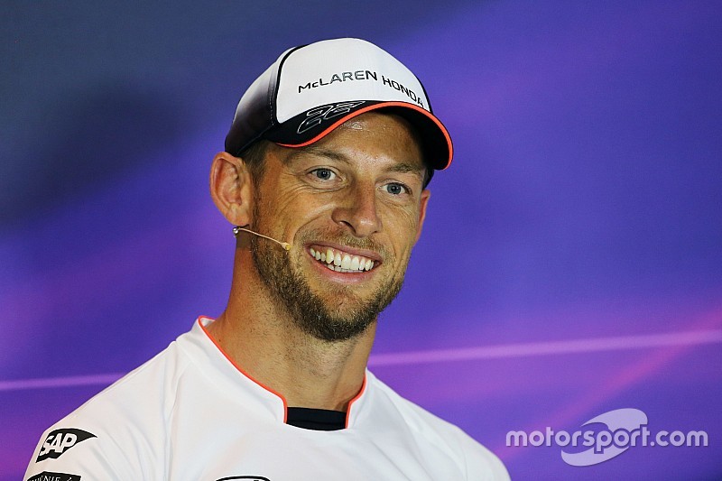 Jenson Button, McLaren in the FIA Press Conference