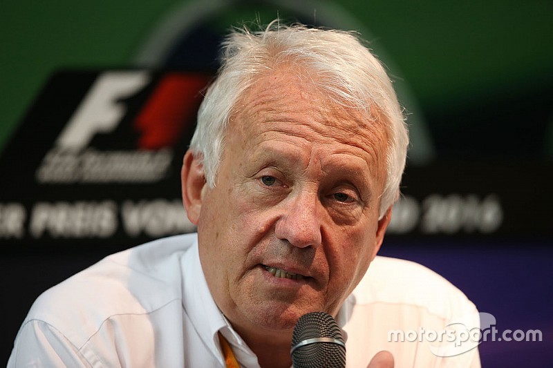 Charlie Whiting, FIA Delegate at a FIA Press Conference