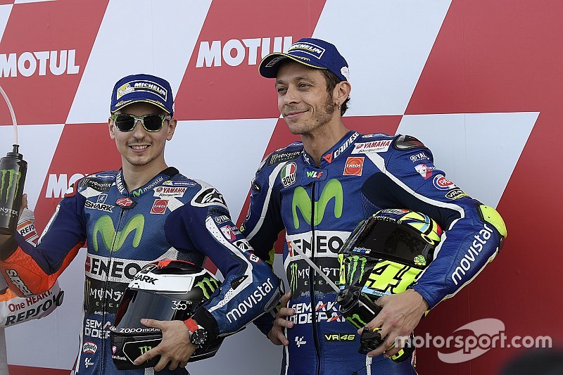 Pole. Jorge Lorenzo, Yamaha Factory Racing, tercero, Valentino Rossi, Yamaha Factory Racing