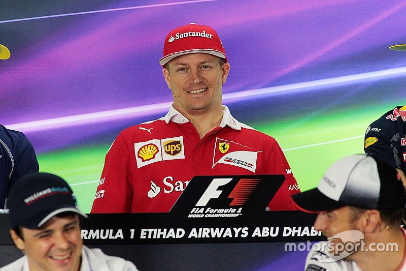 Kimi Raikkonen, Ferrari en la conferencia de prensa FIA