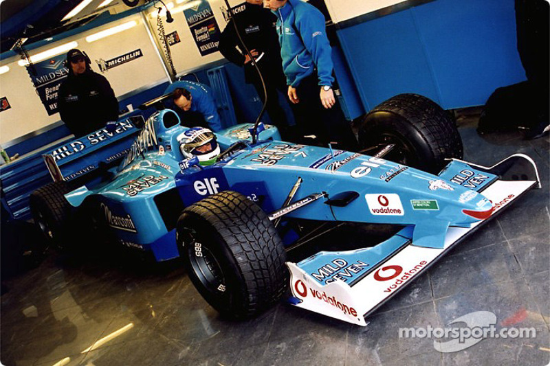 Giancarlo Fisichella in the garage