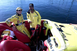 Diversión bajo e sol con Jarno Trulli y Eddie Jordan