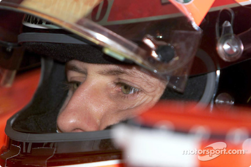 Michael Schumacher antes de la carrera