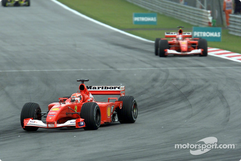 Michael Schumacher already in front