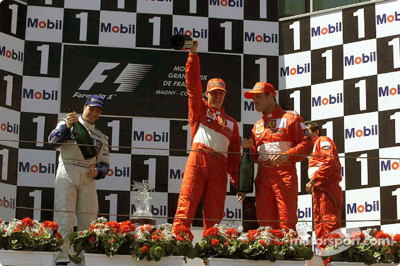 2001: 1. Михаэль Шумахер, 2 Ральф Шумахер, 3. Рубенс Баррикелло