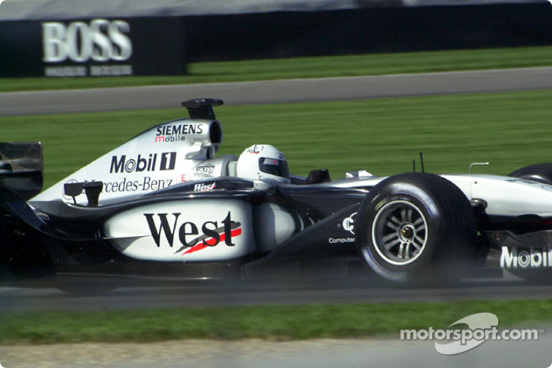 IRL driver Sarah Fisher did a demonstration run in the West McLaren Mercedes