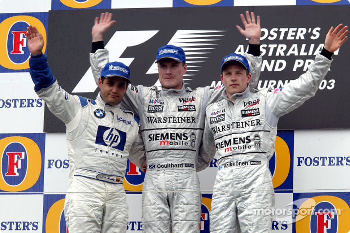 2003: 1. David Coulthard, 2. Juan Pablo Montoya, 3. Kimi Räikkönen