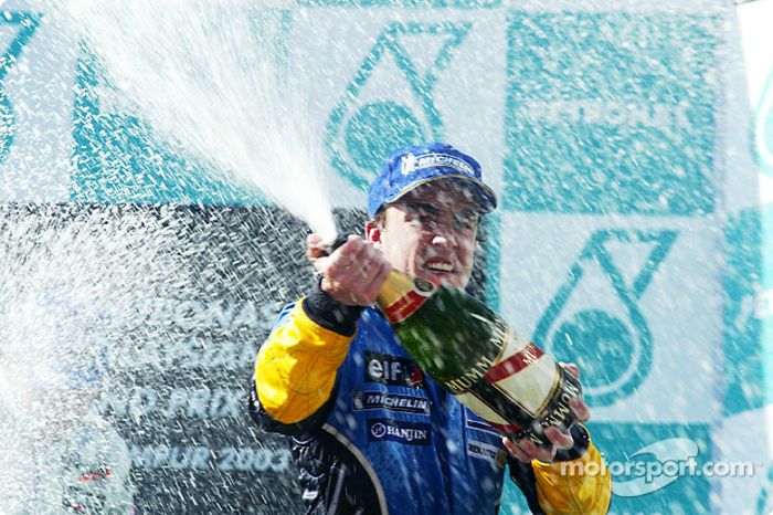 Fernando Alonso, 3º en el GP de Malasia 2003