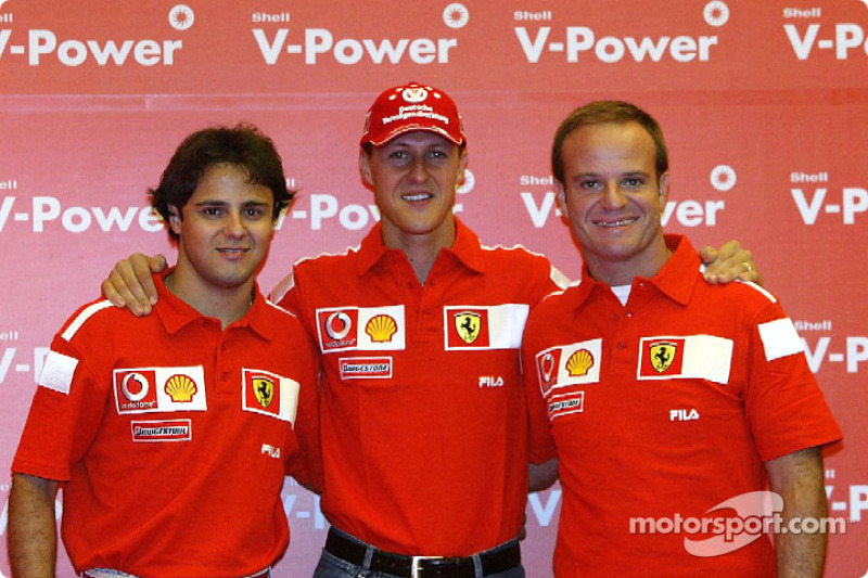 Shell press conference: Felipe Massa, Michael Schumacher and Rubens Barrichello