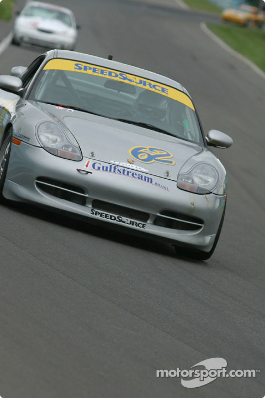 la Porsche 911 n°62 de l’équipe SpeedSource pilotée par Sylvain Tremblay, Scott Schlesinger, Marcelo Abello