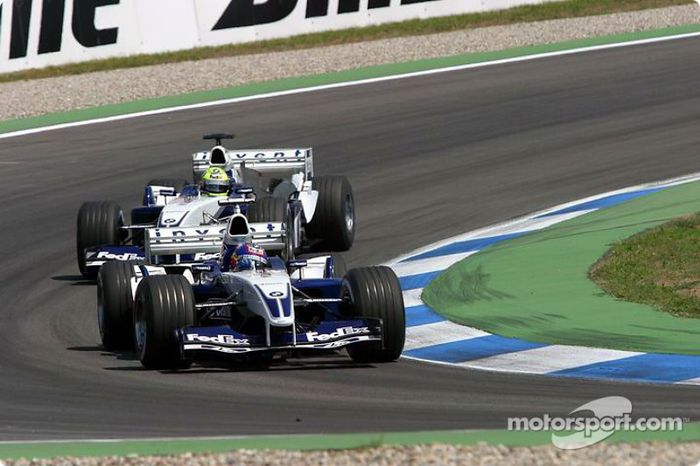 Los nueve podios de Montoya con el FW25 en 2003