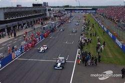 Drivers leave for the formation lap