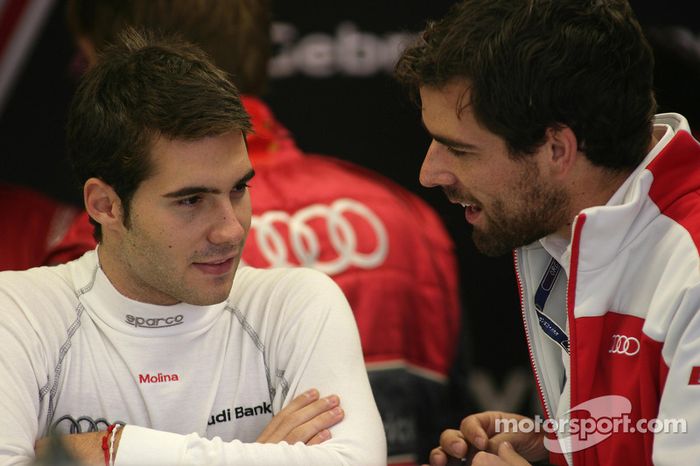 Miguel Molina, Audi Sport Rookie Team Abt, Audi A4 DTM y su ingeniero Markus Michelberger en 2010