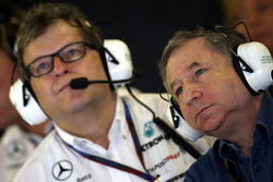 Norbert Haug, Mercedes, jefe de automovilismo, Jean Todt, Presidente de la FIA