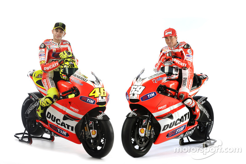 Ducati-Team 2011: Valentino Rossi, Ducati, Nicky Hayden und die Ducati Desmosedici GP11