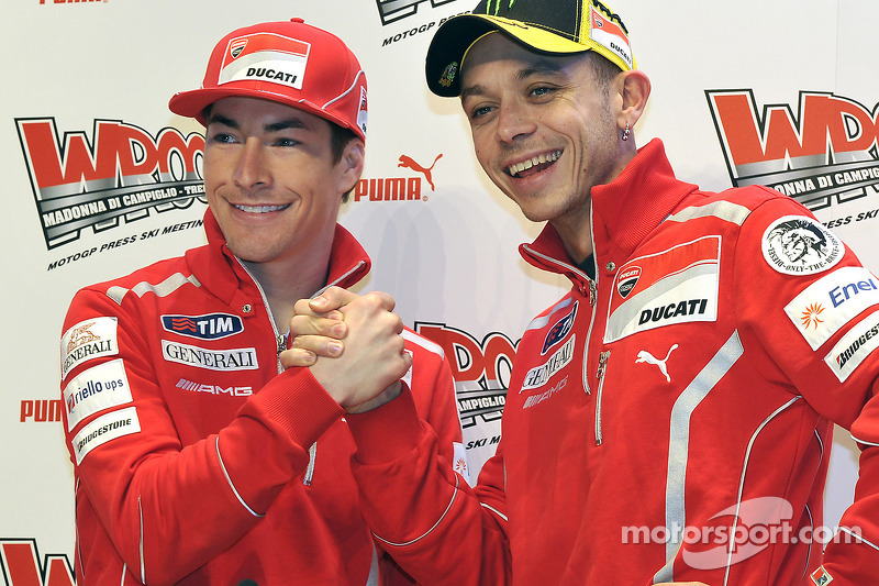 Nicky Hayden, Ducati y Valentino Rossi, Ducati