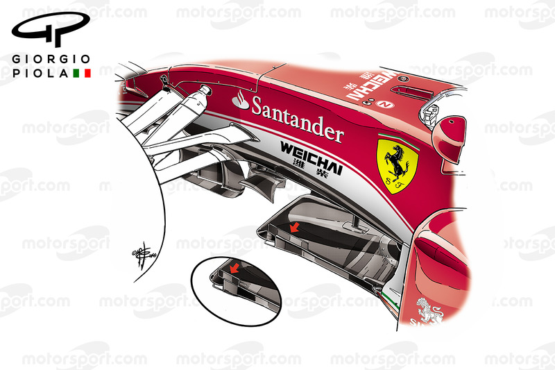 Ferrari SF16-H T-tray Bat Wings vergelijking