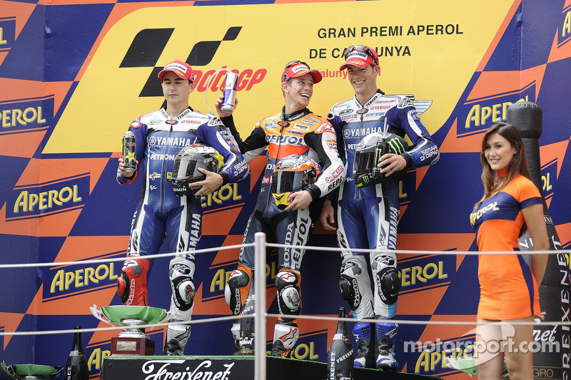 Podium: 1. Casey Stoner, 2. Jorge Lorenzo, 3. Ben Spies