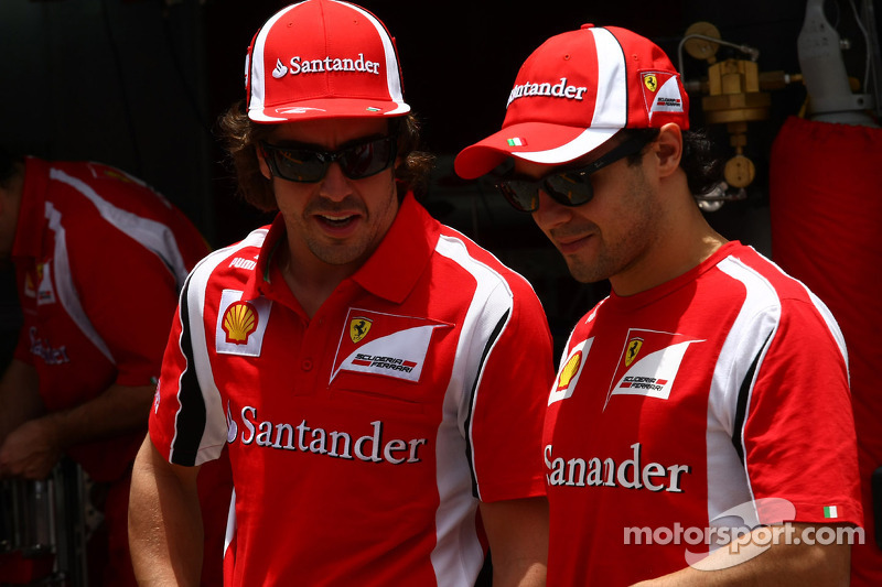 Fernando Alonso, Scuderia Ferrari and Felipe Massa, Scuderia Ferrari