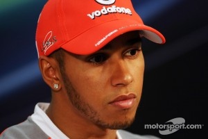 Lewis Hamilton, McLaren Mercedes in the FIA Press Conference
