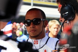 Lewis Hamilton, McLaren on the grid