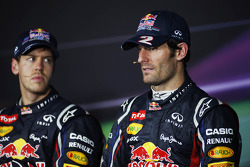 Sebastian Vettel, Red Bull Racing and Mark Webber, Red Bull Racing in the FIA Press Conference