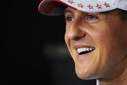 Michael Schumacher, Mercedes AMG F1 en la conferencia de prensa de la FIA