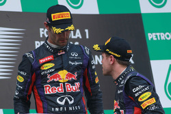 Podium: race winner Sebastian Vettel, Red Bull Racing, second place Mark Webber, Red Bull Racing