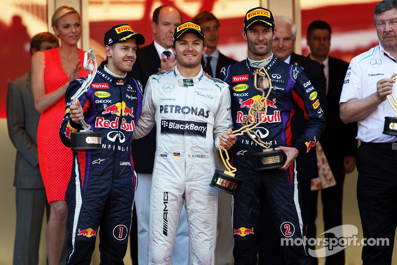 2013 - 1. Nico Rosberg, 2. Sebastian Vettel, 3. Mark Webber