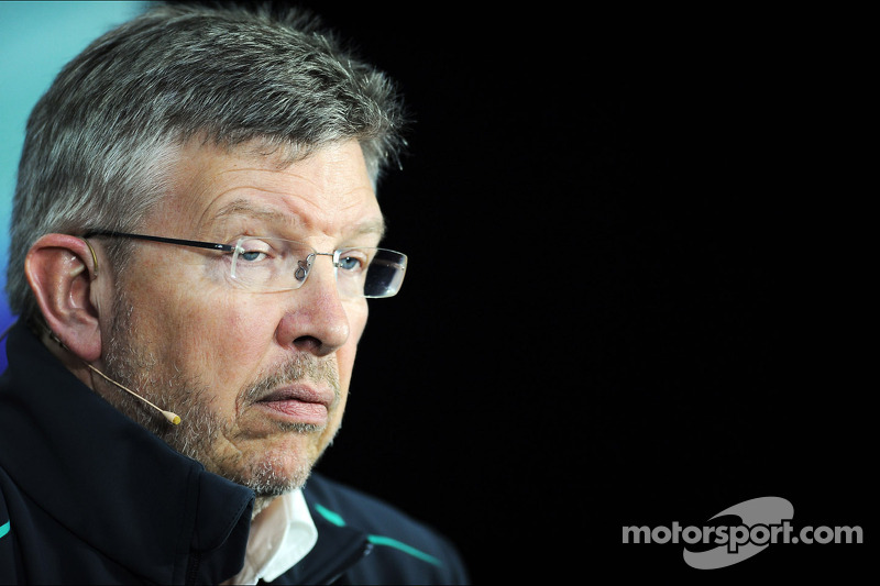 Ross Brawn, jefe de equipo del Mercedes AMG F1 Team, en la rueda de prensa de la FIA