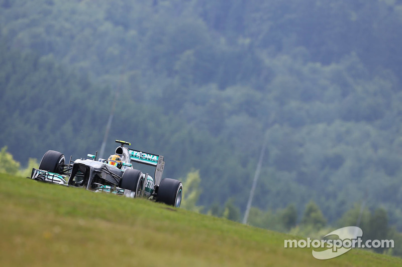 Hamilton a bordo del W04 en Alemania 2013