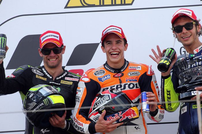 2013: 1. Marc Marquez, 2. Cal Crutchlow, 3. Valentino Rossi