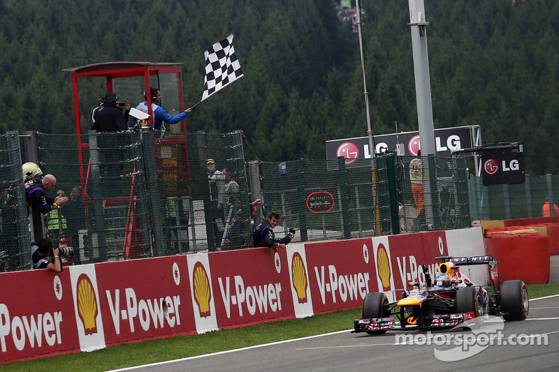 Race winner Sebastian Vettel, Red Bull Racing