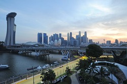 Sergio Pérez, McLaren MP4-28 desde el Singapore Flyer
