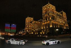 Downtown Baku night parade