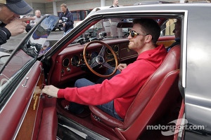 Dale Earnhardt Jr. gets behind the wheel of Elvis' prized 1973 Stutz